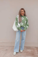 Georgia Daisy Spring Sweater | S-XL-Sweaters-Krush Kandy, Women's Online Fashion Boutique Located in Phoenix, Arizona (Scottsdale Area)
