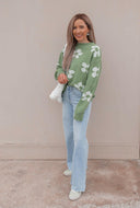 Georgia Daisy Spring Sweater | S-XL-Sweaters-Rae Collective, Women's Online Fashion Boutique Located in Phoenix, Arizona (Scottsdale Area)