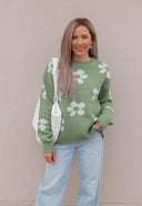 Georgia Daisy Spring Sweater | S-XL-Sweaters-Rae Collective, Women's Online Fashion Boutique Located in Phoenix, Arizona (Scottsdale Area)