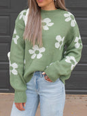 Georgia Daisy Spring Sweater | S-XL-Sweaters-Rae Collective, Women's Online Fashion Boutique Located in Phoenix, Arizona (Scottsdale Area)