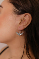 Sterling Skull Head Moth Earrings-Stud Earrings-Rae Collective, Women's Online Fashion Boutique Located in Phoenix, Arizona (Scottsdale Area)