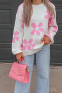 Madeline Blooming Daisy Sweater | S-XL-Sweaters-Rae Collective, Women's Online Fashion Boutique Located in Phoenix, Arizona (Scottsdale Area)