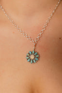 Turquoise Smiley Cluster Charms-Necklaces-Rae Collective, Women's Online Fashion Boutique Located in Phoenix, Arizona (Scottsdale Area)