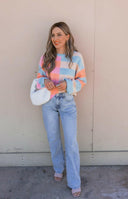 Joyful Striped Color Block Spring Sweater | S-XL-Sweaters-Rae Collective, Women's Online Fashion Boutique Located in Phoenix, Arizona (Scottsdale Area)