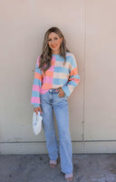 Joyful Striped Color Block Spring Sweater | S-XL-Sweaters-Rae Collective, Women's Online Fashion Boutique Located in Phoenix, Arizona (Scottsdale Area)