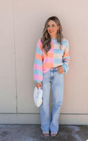 Joyful Striped Color Block Spring Sweater | S-XL-Sweaters-Rae Collective, Women's Online Fashion Boutique Located in Phoenix, Arizona (Scottsdale Area)