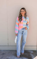 Joyful Striped Color Block Spring Sweater | S-XL-Sweaters-Rae Collective, Women's Online Fashion Boutique Located in Phoenix, Arizona (Scottsdale Area)