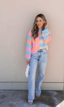 Joyful Striped Color Block Spring Sweater | S-XL-Sweaters-Rae Collective, Women's Online Fashion Boutique Located in Phoenix, Arizona (Scottsdale Area)