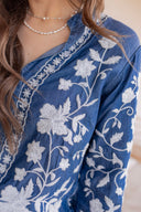 Boho Vacay Embroidered Button Blouse