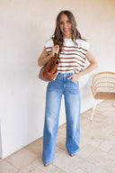 The Modern Muse Stripe Sweater Vest Top
