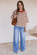 Everyday Stripe Basic Top | S-2X