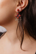 Sterling Chandelier Stone Drop Earrings-Drop Earrings-Rae Collective, Women's Online Fashion Boutique Located in Phoenix, Arizona (Scottsdale Area)