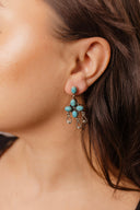 Sterling Chandelier Stone Drop Earrings-Drop Earrings-Rae Collective, Women's Online Fashion Boutique Located in Phoenix, Arizona (Scottsdale Area)