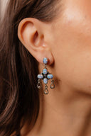 Sterling Chandelier Stone Drop Earrings-Drop Earrings-Rae Collective, Women's Online Fashion Boutique Located in Phoenix, Arizona (Scottsdale Area)