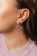 Sterling Chandelier Stone Drop Earrings-Drop Earrings-Rae Collective, Women's Online Fashion Boutique Located in Phoenix, Arizona (Scottsdale Area)