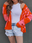 Double the Fun Checkered Print Cardigan-Sweaters-Krush Kandy, Women's Online Fashion Boutique Located in Phoenix, Arizona (Scottsdale Area)