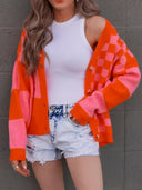 Double the Fun Checkered Print Cardigan-Sweaters-Rae Collective, Women's Online Fashion Boutique Located in Phoenix, Arizona (Scottsdale Area)