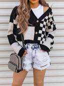 Double the Fun Checkered Print Cardigan-Sweaters-Krush Kandy, Women's Online Fashion Boutique Located in Phoenix, Arizona (Scottsdale Area)