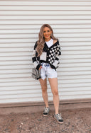 Double the Fun Checkered Print Cardigan-Sweaters-Krush Kandy, Women's Online Fashion Boutique Located in Phoenix, Arizona (Scottsdale Area)