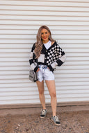 Double the Fun Checkered Print Cardigan-Sweaters-Krush Kandy, Women's Online Fashion Boutique Located in Phoenix, Arizona (Scottsdale Area)