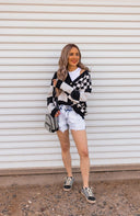 Double the Fun Checkered Print Cardigan-Sweaters-Rae Collective, Women's Online Fashion Boutique Located in Phoenix, Arizona (Scottsdale Area)