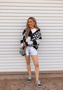 Double the Fun Checkered Print Cardigan-Sweaters-Krush Kandy, Women's Online Fashion Boutique Located in Phoenix, Arizona (Scottsdale Area)
