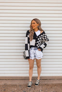 Double the Fun Checkered Print Cardigan-Sweaters-Krush Kandy, Women's Online Fashion Boutique Located in Phoenix, Arizona (Scottsdale Area)