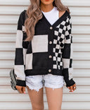 Double the Fun Checkered Print Cardigan-Sweaters-Krush Kandy, Women's Online Fashion Boutique Located in Phoenix, Arizona (Scottsdale Area)