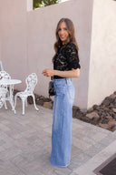The Signature Twisted Seam Wide Leg Jeans