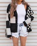 Double the Fun Checkered Print Cardigan-Sweaters-Krush Kandy, Women's Online Fashion Boutique Located in Phoenix, Arizona (Scottsdale Area)
