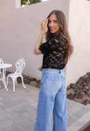 Picture Perfect Lace Button Up Blouse