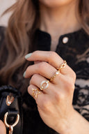Going Places CZ Open Oval Band Ring