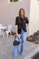 Picture Perfect Lace Button Up Blouse