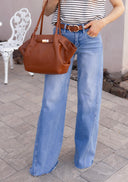 The Signature Twisted Seam Wide Leg Jeans