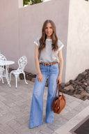 The Signature Twisted Seam Wide Leg Jeans