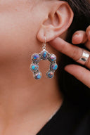 Wild About You Horseshoe Stone Earrings-Drop Earrings-Rae Collective, Women's Online Fashion Boutique Located in Phoenix, Arizona (Scottsdale Area)