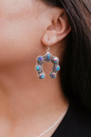 Wild About You Horseshoe Stone Earrings-Drop Earrings-Rae Collective, Women's Online Fashion Boutique Located in Phoenix, Arizona (Scottsdale Area)