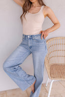 The Flirt Fit Full Length Straight Denim Jeans | 2 Washes