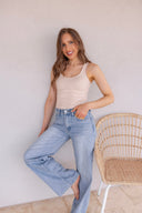 The Flirt Fit Full Length Straight Denim Jeans | 2 Washes