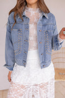 Tell Me About It Studded Jean Jacket