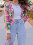 Jade Crochet Lace Cardigan-Cardigans-Krush Kandy, Women's Online Fashion Boutique Located in Phoenix, Arizona (Scottsdale Area)