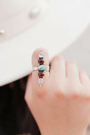 Amber, Turquoise & CZ Crawler-Crawler Rings-Rae Collective, Women's Online Fashion Boutique Located in Phoenix, Arizona (Scottsdale Area)