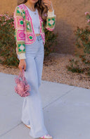 Jade Crochet Lace Cardigan-Cardigans-Rae Collective, Women's Online Fashion Boutique Located in Phoenix, Arizona (Scottsdale Area)
