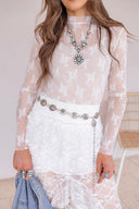 Chic Lace Mesh Top