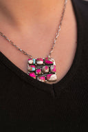 Kandy Bar Stone Cluster Necklaces-Necklaces-Krush Kandy, Women's Online Fashion Boutique Located in Phoenix, Arizona (Scottsdale Area)