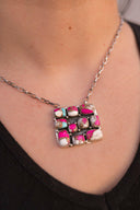 Kandy Bar Stone Cluster Necklaces-Necklaces-Krush Kandy, Women's Online Fashion Boutique Located in Phoenix, Arizona (Scottsdale Area)