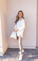 Chasing Comfort 3/4 Sleeve Waffle Knit Top-Short Sleeve Tops-Krush Kandy, Women's Online Fashion Boutique Located in Phoenix, Arizona (Scottsdale Area)