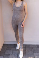 Sports Mode Washed Ribbed Bodysuit-Bodysuits-Krush Kandy, Women's Online Fashion Boutique Located in Phoenix, Arizona (Scottsdale Area)