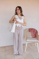 So Fetch Mineral Washed Wide-Leg Smocked Waist Pants | 6 Colors