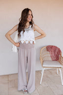 So Fetch Mineral Washed Wide-Leg Smocked Waist Pants | 6 Colors